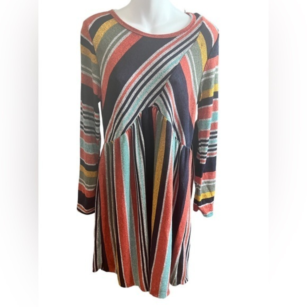 Egs Multi-Color Long‎ Sleeve sweaterdress size large NWOT